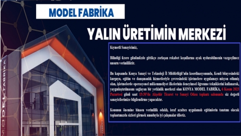 KONYA MODEL FABRİKA BİLGİLENDİRME TOPLANTISI HK.