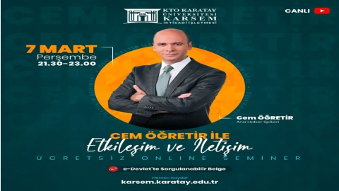 CEM ÖĞRETİR İLE ETKİLEŞİM VE İLETİŞİM SEMİNER PROGRAMI ÜCRETSİZ | CANLI SEMİNER PROGRAMI