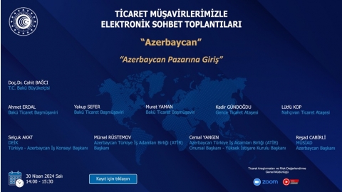 TİCARET MÜŞAVİRLERİMİZLE ELEKTRONİK SOHBET TOPLANTILARI - AZERBAYCAN - 30.04.2024