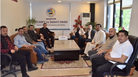 AKŞEHİR GAZETECİLER CEMİYETİNDEN AKŞEHİR TİCARET VE SANAYİ ODASINA ZİYARET