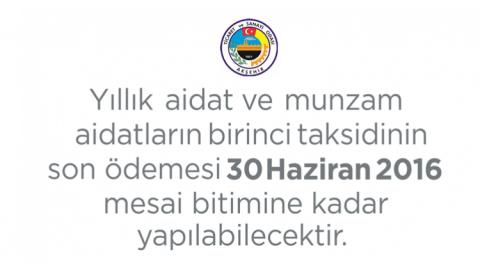 YILLIK AİDAT VE MUNZAM AİDAT HK