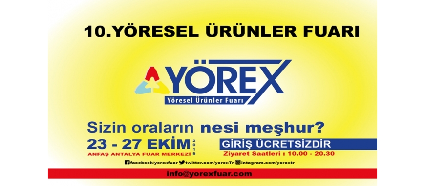 AKŞEHİR TİCARET VE SANAYİ ODASI İLE AKŞEHİR TİCARET BORSASI ÜYELERİNİ (YÖREX) 10. YÖRESEL ÜRÜNLER FUARINA GÖTÜRÜYOR