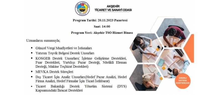 DEVLET DESTEKLERİ BİLGİLENDİRME TOPLANTISI