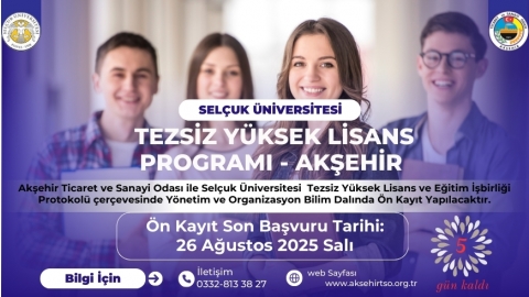 TEZSİZ YÜKSEK LİSANS ÖN BAŞVURULARI 