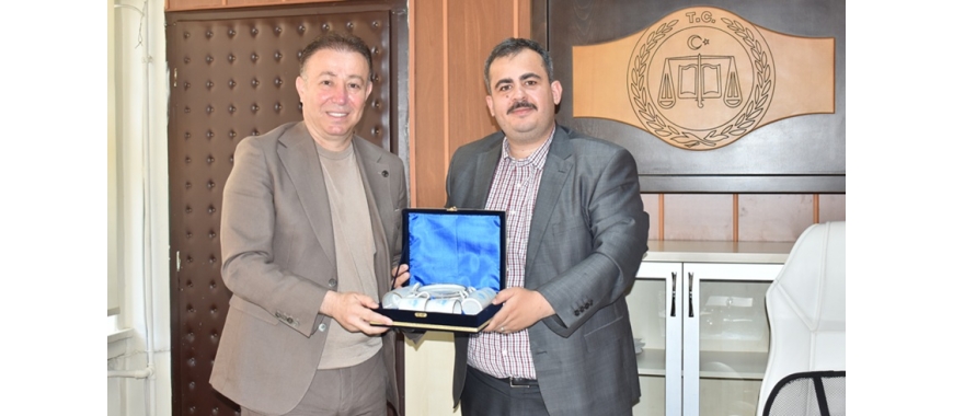 AKŞEHİR TSO BAŞKANI ENDER KALKAN’DAN AĞIR CEZA MAHKEMESİ BAŞKANI BURAK DİNÇ’E VEDA ZİYARETİ